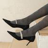 [hiig] no.528 charcoal flower lace knee-socks