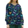 Women's Long Sleeve Top, Casual Uniform with Print, Single Pocket, Lightweight Work Shirt for