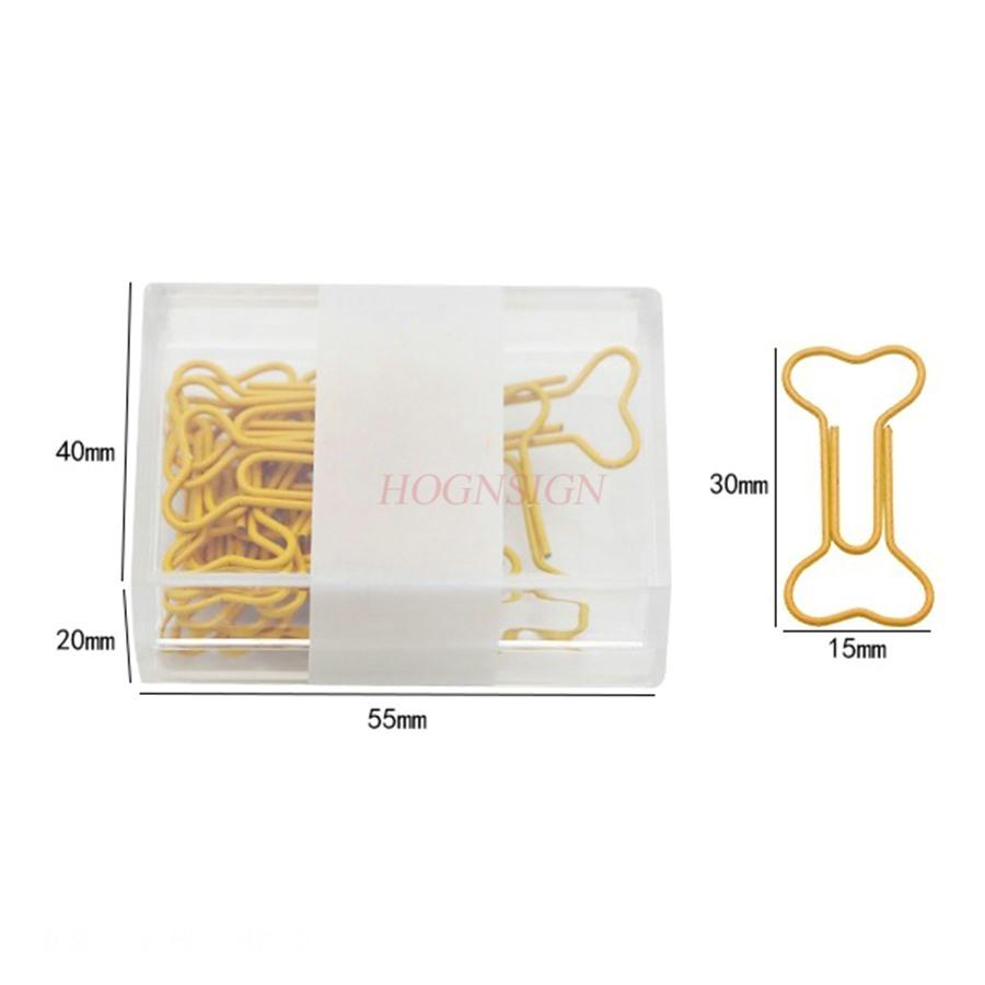 20pcs  Office Storage, Gift, Metal, Bone Paper Clip, Cute Paper Clip, Creative Clip, Invisible Export