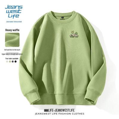 Jeanswest Life Herr Våffelvirkad Crewneck Sweatshirt