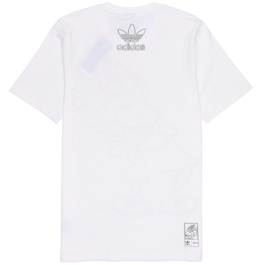 Adidas Originale Disney Goofy Cartoon Sport T-Shirt - Gestreift & Atmungsaktiv Herren Tops Weiß HC0646