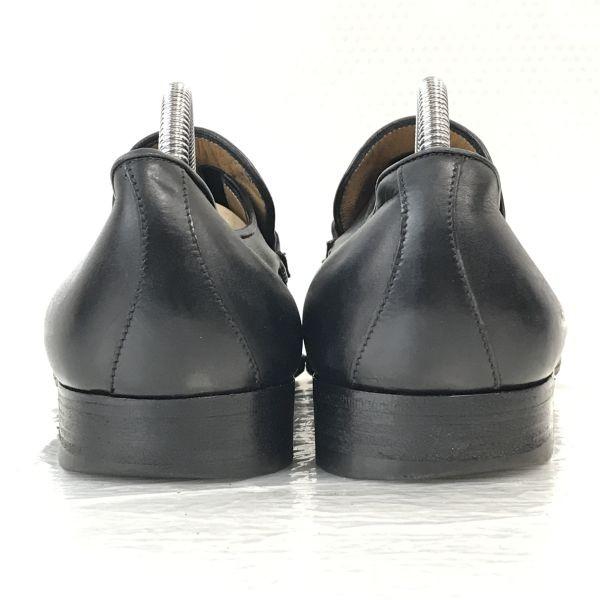 Seltene NIPMAR Straußenbein Slipper Mokassins Größe 6.5 24.5cm Schwarz Slipper Straußenleder Business Schuhe(GEBRAUCHT)