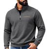 Men's Winter Heavyweight Half-Zip Fleece-Lined Hoodie: American Style, Loose Fit, Stand Collar, Outdoor Casual Warmth