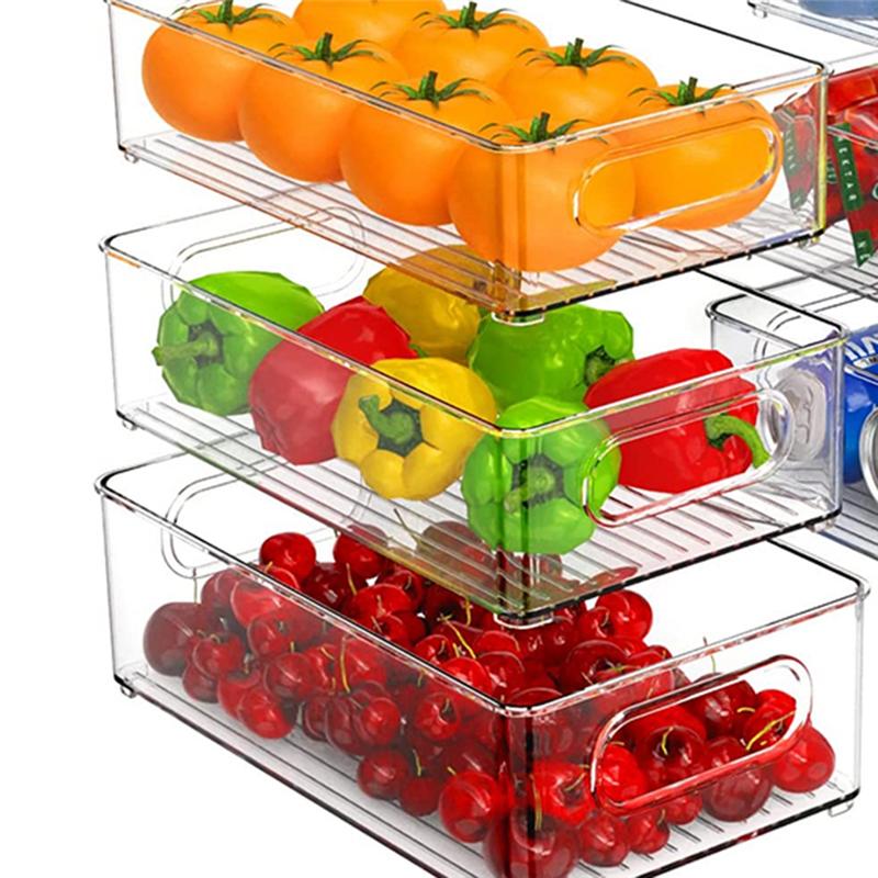 2025+ Stackable Fridge Organiser Set of 6, Kitchen Organiser Drawer Kitchen Storage & Organiser Fridge Organiser