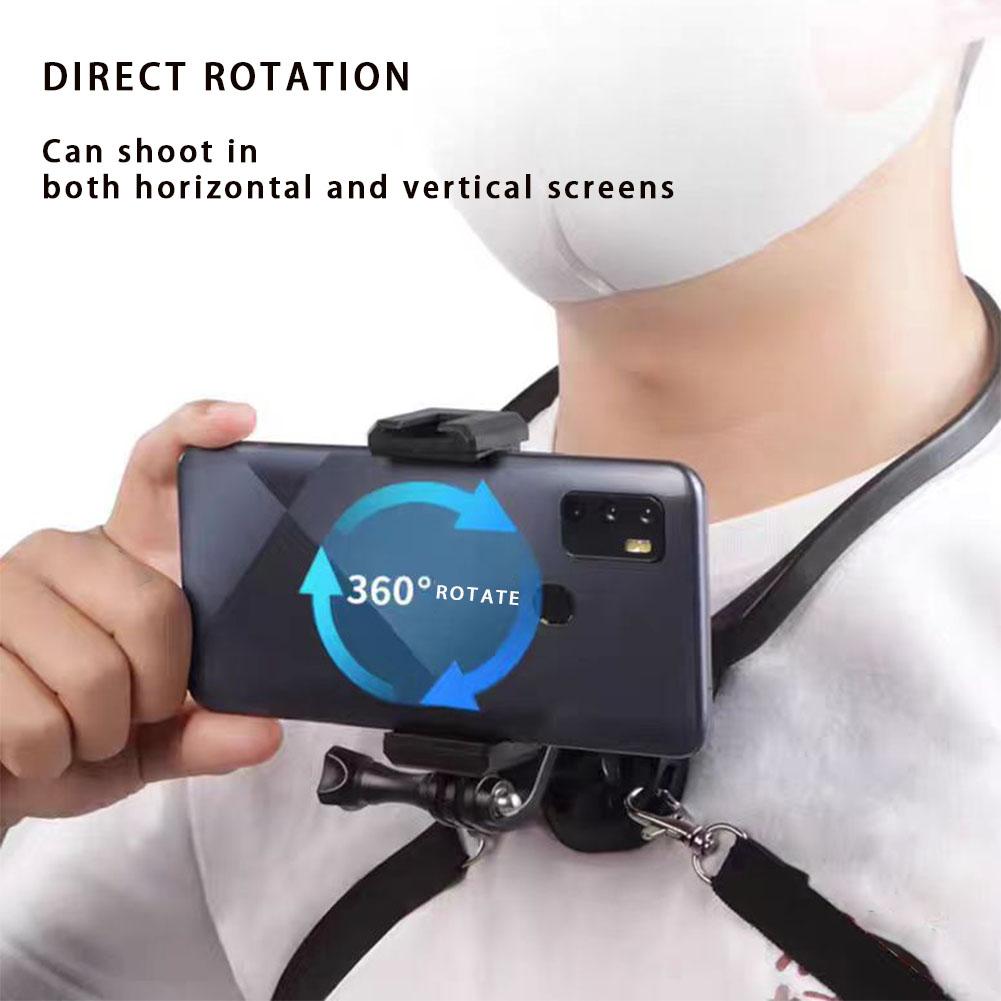 Nastavitelný hrudní popruh pro kameru POV / VLOG držák na krk pro GoPro Hero Insta360 DJI Osmo akční kamery příslušenství