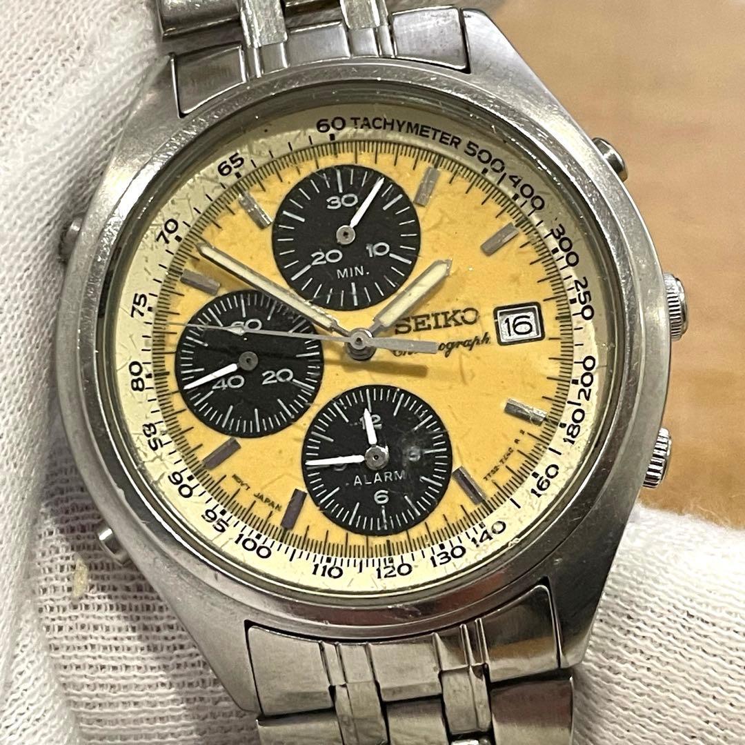 Used SEIKO 7T32-7C60 Chronograph Date Repair Required Item