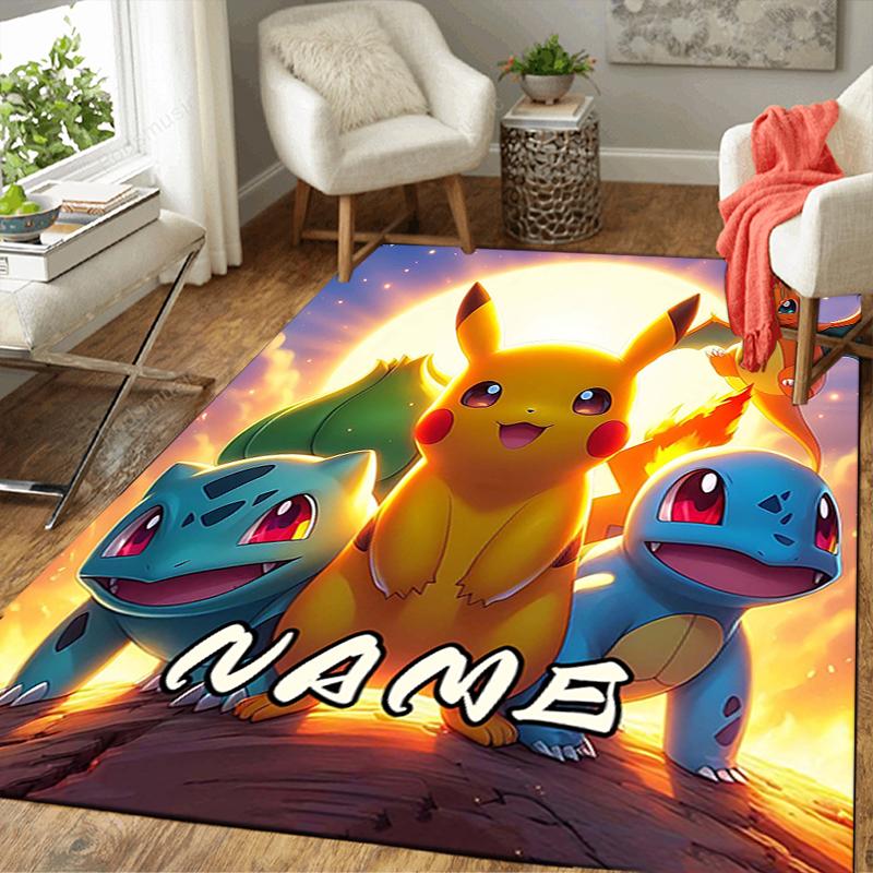Custom 1Pc Pokemon Adventure Begins Rug Office Carpet Indoor Outdoor Entrance Doormat Nonslip Soft And Comfortable Living Room D2915203