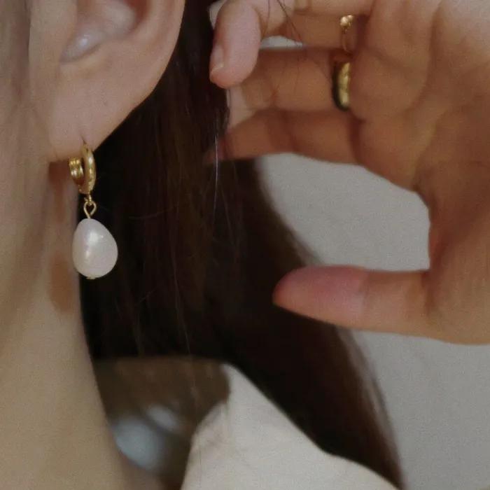 Pearl Hoop earrings