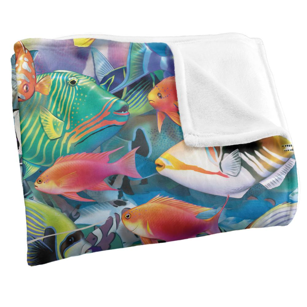 Royce McClure Tropical Fish Jam Silky Supersoft Blanket
