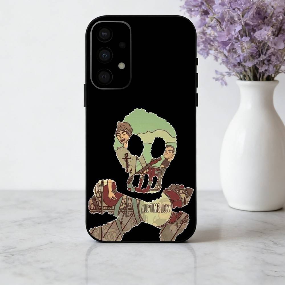 Punk A-All Time Low Band Phone Case For Samsung Galaxy A73,A72,A71,A70,A53,A52,A51,Soft Silicone Black Cover