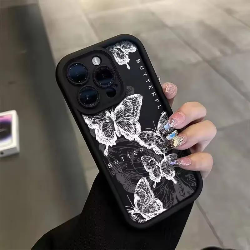 Retro Trendy Butterfly Case For Realem C67 C63 C65 C55 C53 C51 C21Y C25Y C35 C30 C33 8i 11 8 12 Pro Plus 5G GT Master Cover
