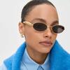 Oval Small Frame Sunglasses Women For Men  New Vintage Sun Glasses Luxury Brand Designer Punk Popular Metal Shades Uv400