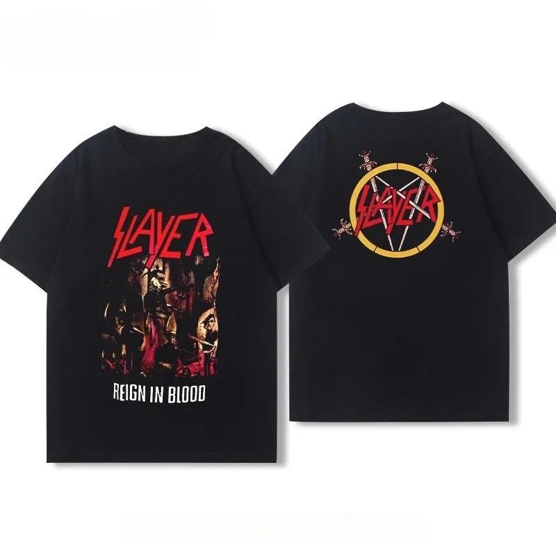 Show Your Allegiance To Thrash Metal Pioneers Slayer with This Iconic Vintage-inspired World Painted Blood Graphic Tee for Diehard Fans T-shirts