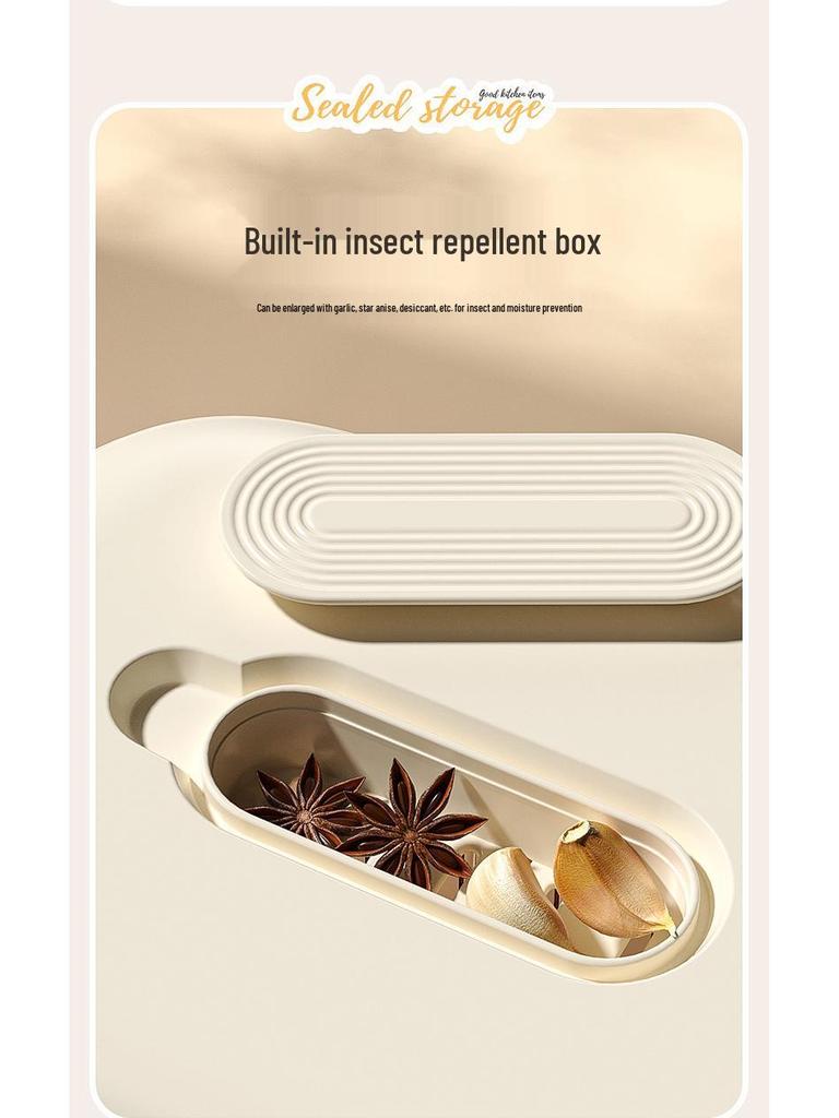 Large Sealed Food-Grade Rice Storage Bin - Moisture & Insect-Proof Kitchen Container