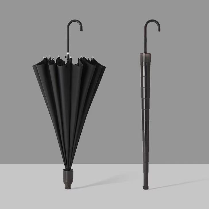 New 16 bone small fresh simple fashion creative curved handle automatic umbrella umbrella waterproof cover