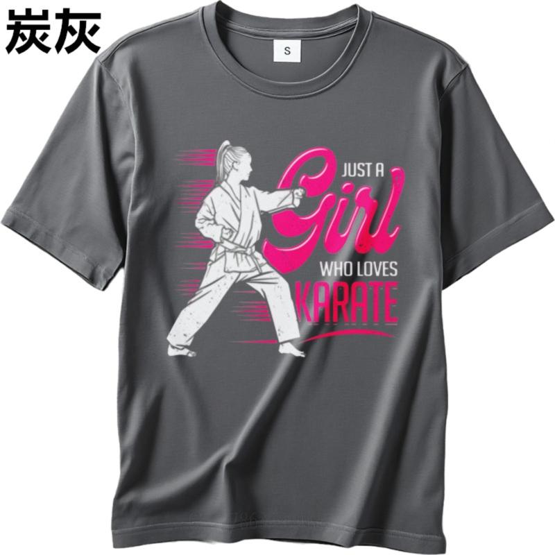 Soft Cotton Tee Soft Unisex Round Neck T Shirt Streetwear Girl Who Loves Karate Minimalist For Him Tees Plus Size Tshirt Basic Tee