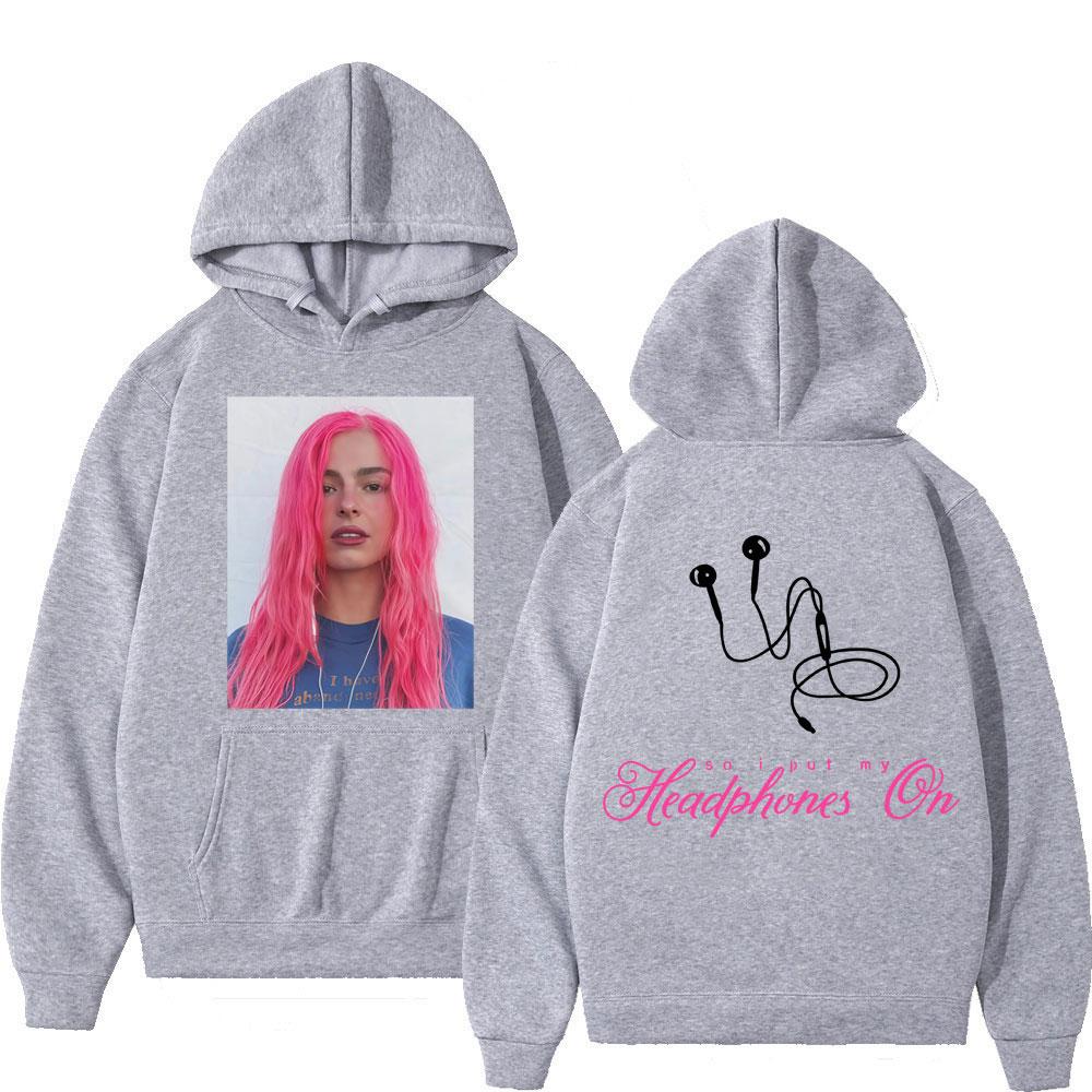 Addison Rae Cuffie Felpa Grafica alla Moda Uomo Donna Felpe di Alta Qualità Manica Lunga Spessa Casual Abbigliamento Sportivo Streetwear