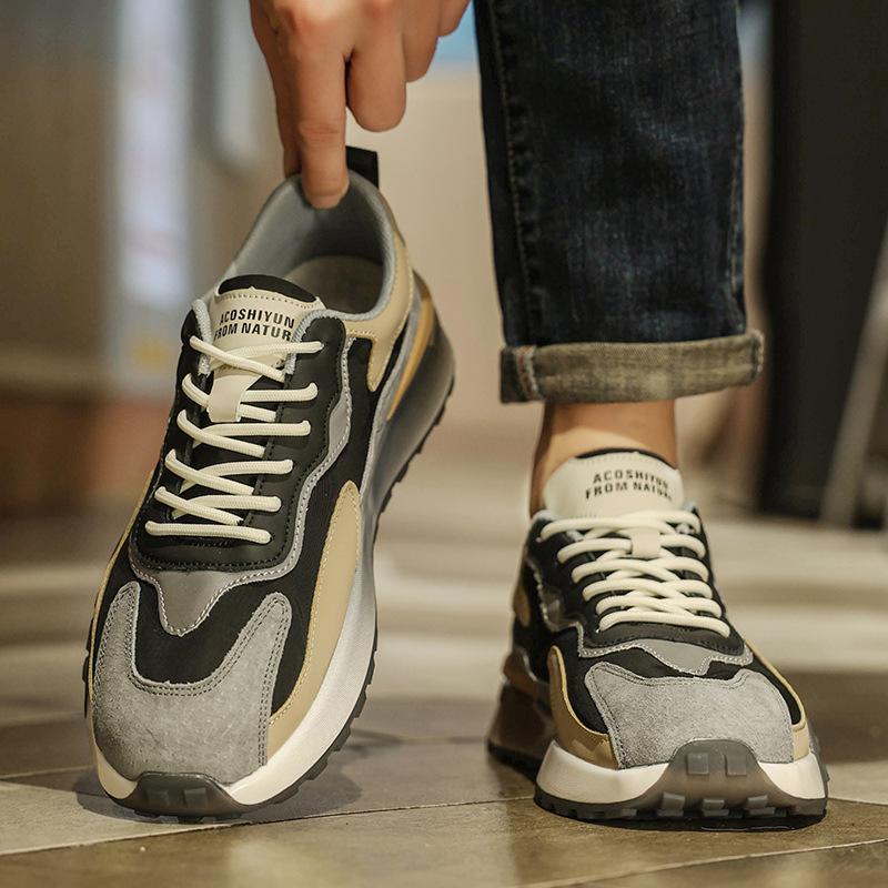 Trendy brand men's shoes spring new dad shoes air cushion soft sole heightening men's sports and leisure shoes men's running 2283