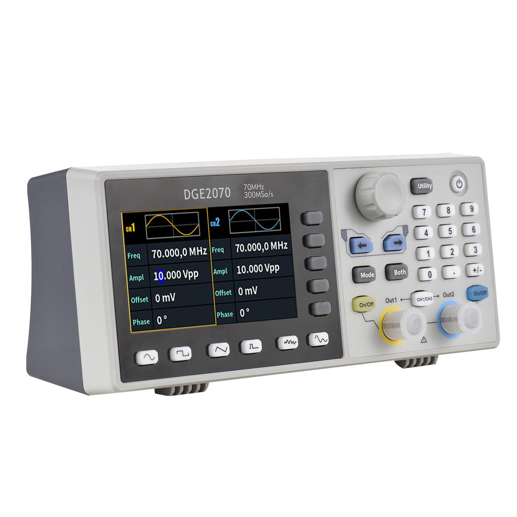 Digital Storage Oscilloscope 70MHz 300MS/s Dual Channel Arbitrary Waveform Generator Mini Portable