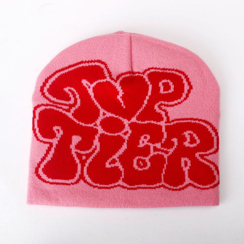 Autumn and winter pullover jacquard hat multi-color letter male and female adult wool knitted hat