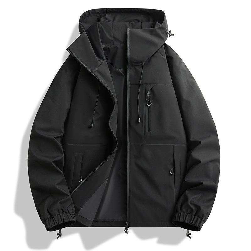 New Spring and Autumn Solid Color Jacket for Men and Women Loose Versatile Casual Hooded Jacket for Neutral Couples