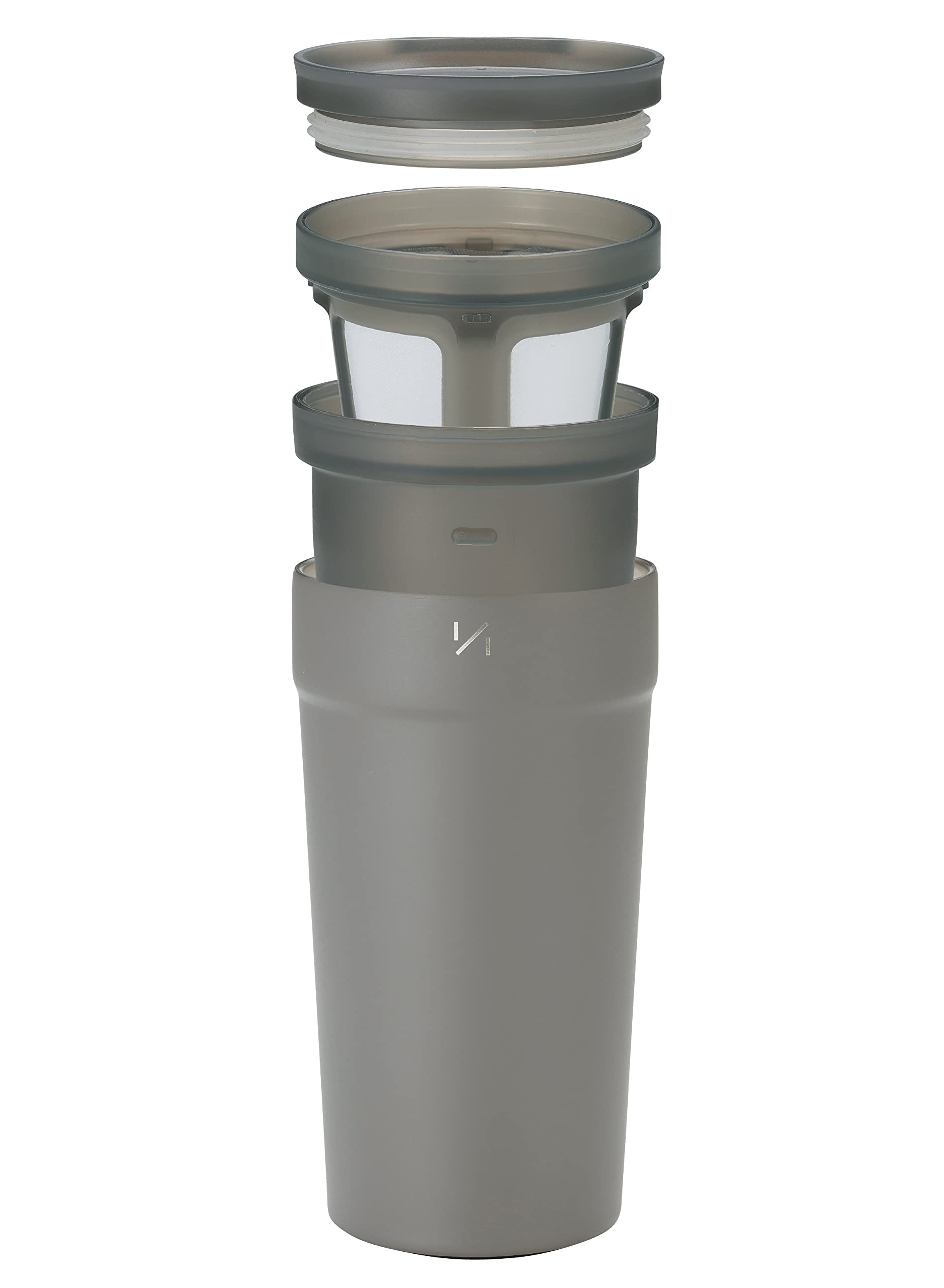 

CB Japan Vacuum Gray inner Dishwasher Heat Cold Stainless steel UCA Tumbler, Insulated, 350ml, [With cup, safe] Ichibunnoichi, retention, retention, серый