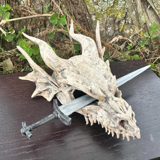 Ručně vyráběná sponka do vlasů s lebkou draka, plastová s hladkým povrchem, retro vlasový doplněk na svatby, narozeniny, večírky, Halloween