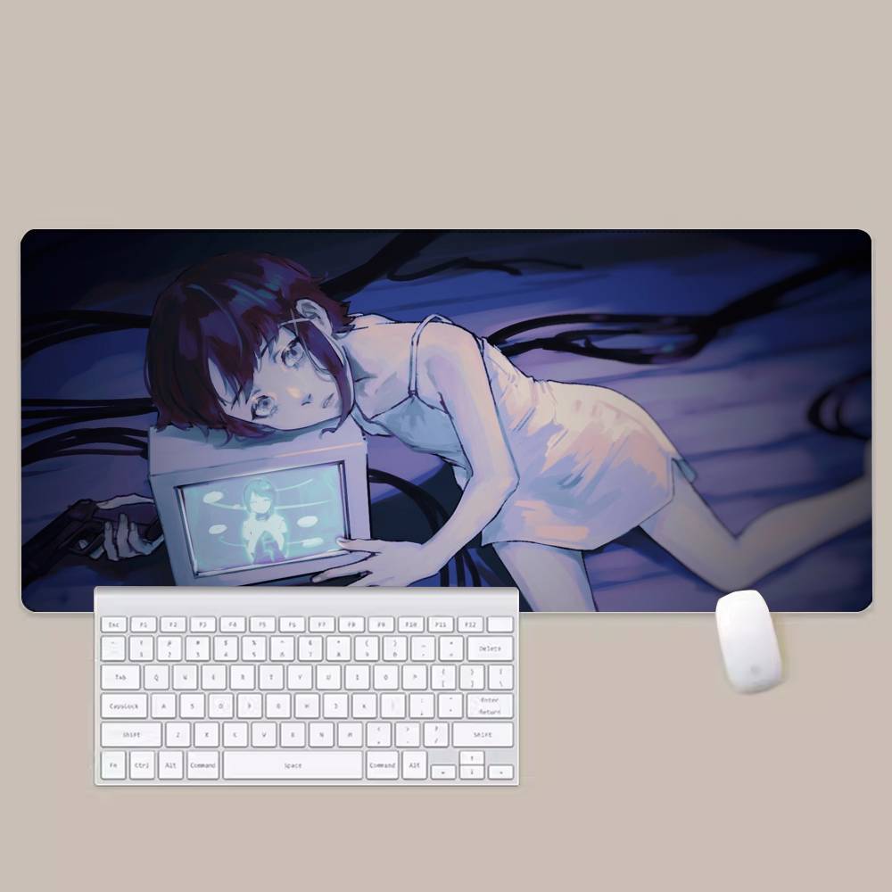 Cartoon Lain Mouse Pad Rubber Thicken Overlock Gaming Table Mat Office Computer Keyboard Pad PC Mousepad