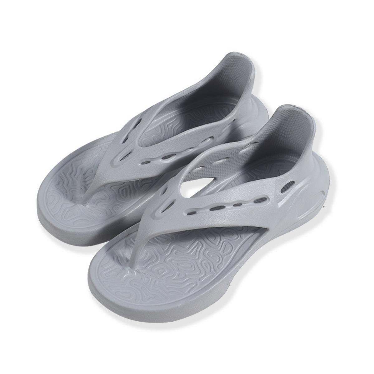 

Легкие домашние шлепанцы EVA для женщин, летний новый стиль для верхней одежды, на клипсе на пляже, простые классные тапочки для мужчин, сандалии в парном стиле 42-43 серый