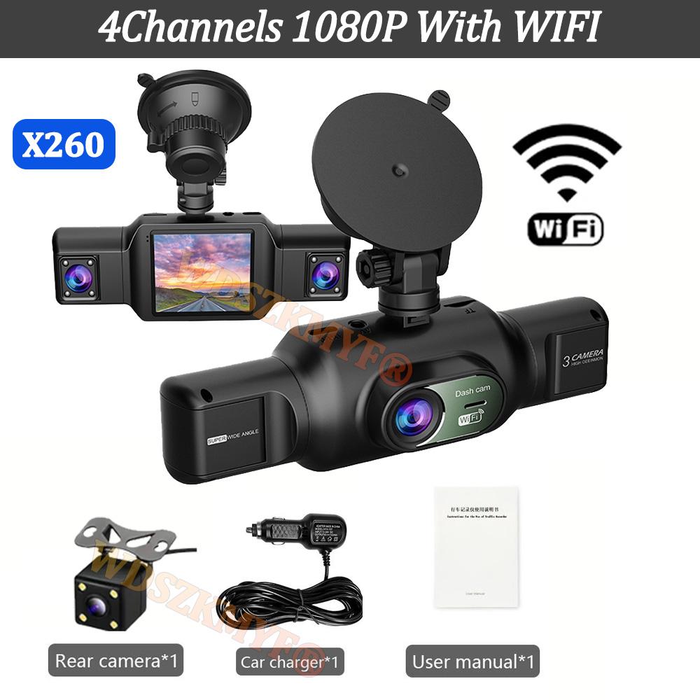 New 4 Lens 360 Degrees Dash Cam Auto WIFI Car DVR 1080P Video Recorder Rear View Camera 24H Parking Monitor Car Assecories