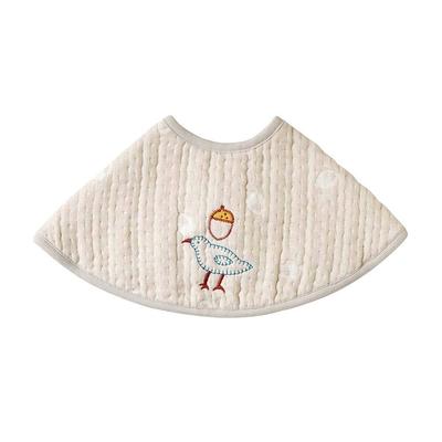 10mois Hoppetta Fluffy Gauze BIB BATON Guri Greige 20211000 (Dimowa) - (6-layer Gauze) (Bib Baton)