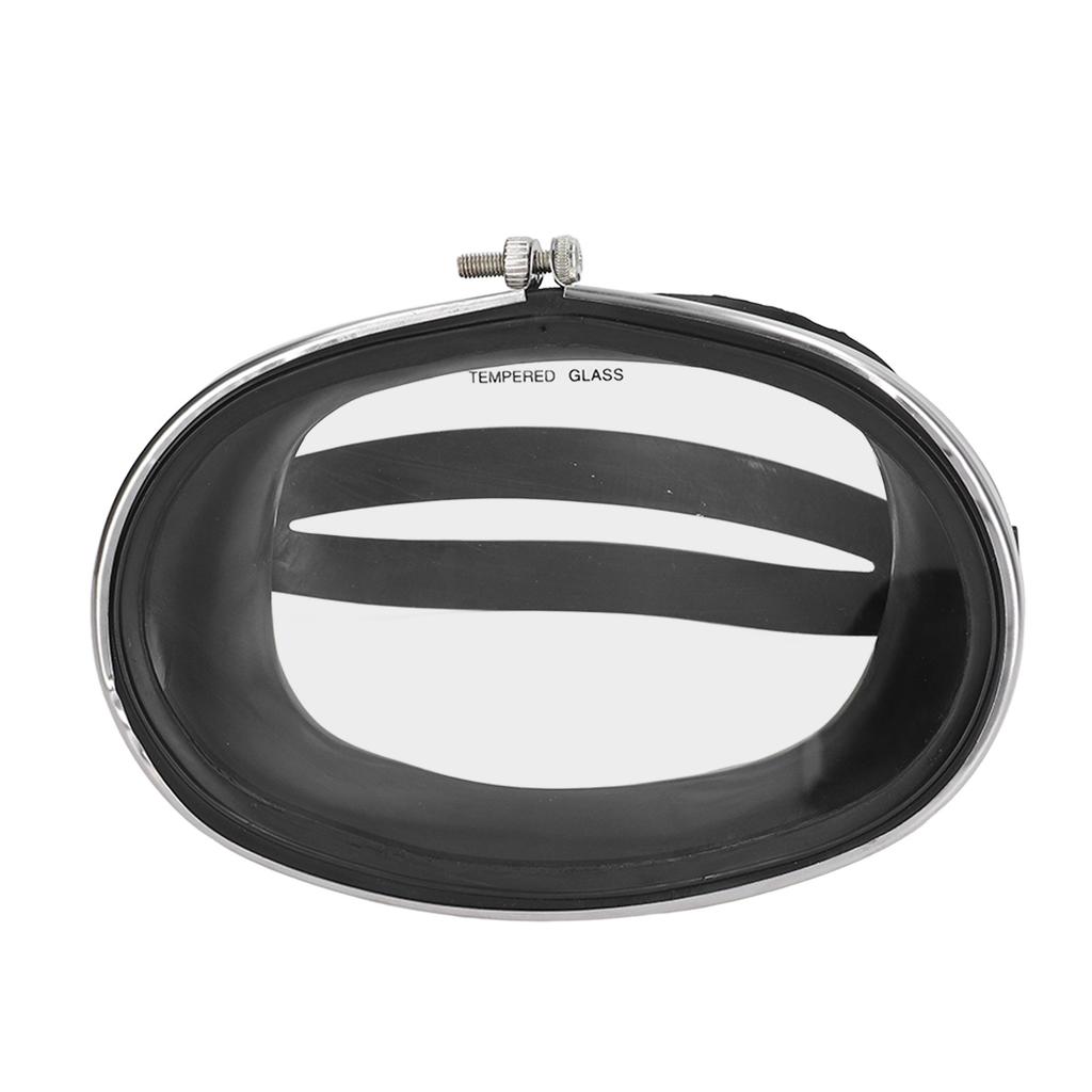 Free Diving Goggles HD Tempered Glass PVC Oval Shape Anti Fog Single Lens Scuba Goggles for