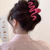 2023 Colorful Jelly Wave Hair Claw Hairpin Women Girls Fashion Design Korean Sweet Simple Irregular Hair Clip Headwear Wholesale