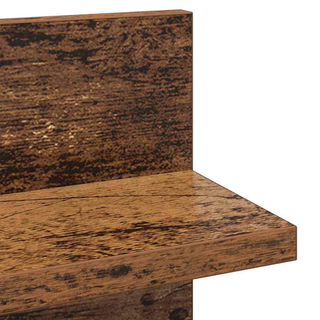 TV Wall Shelf Set with LED 5 pcs Reclaimed Wood Effect Particleboard