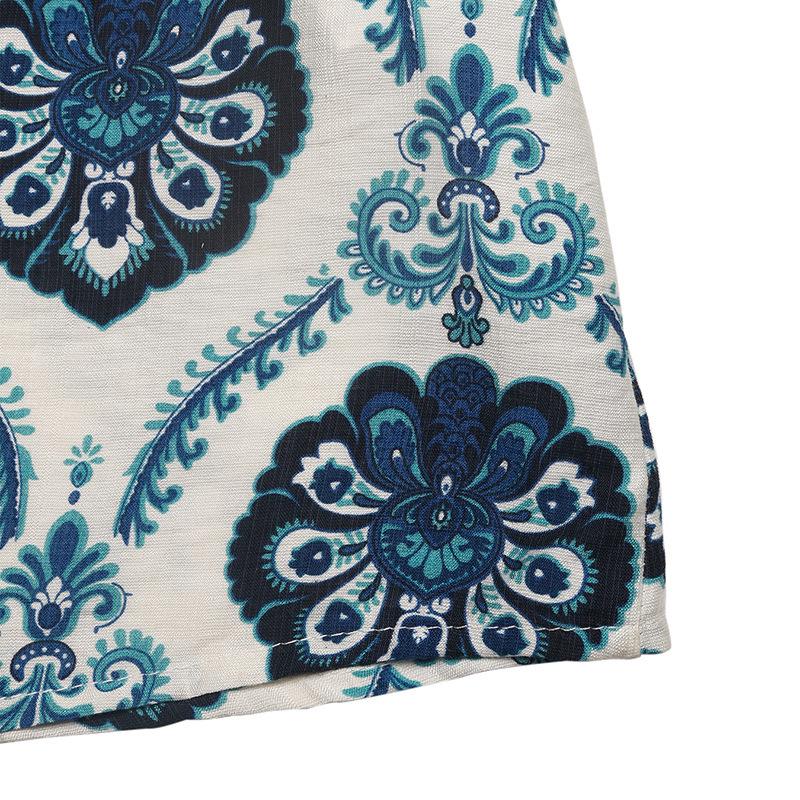 TikTok Europa 2026 Ärmelloses Maxikleid mit Schlitz im Bohemian-Print