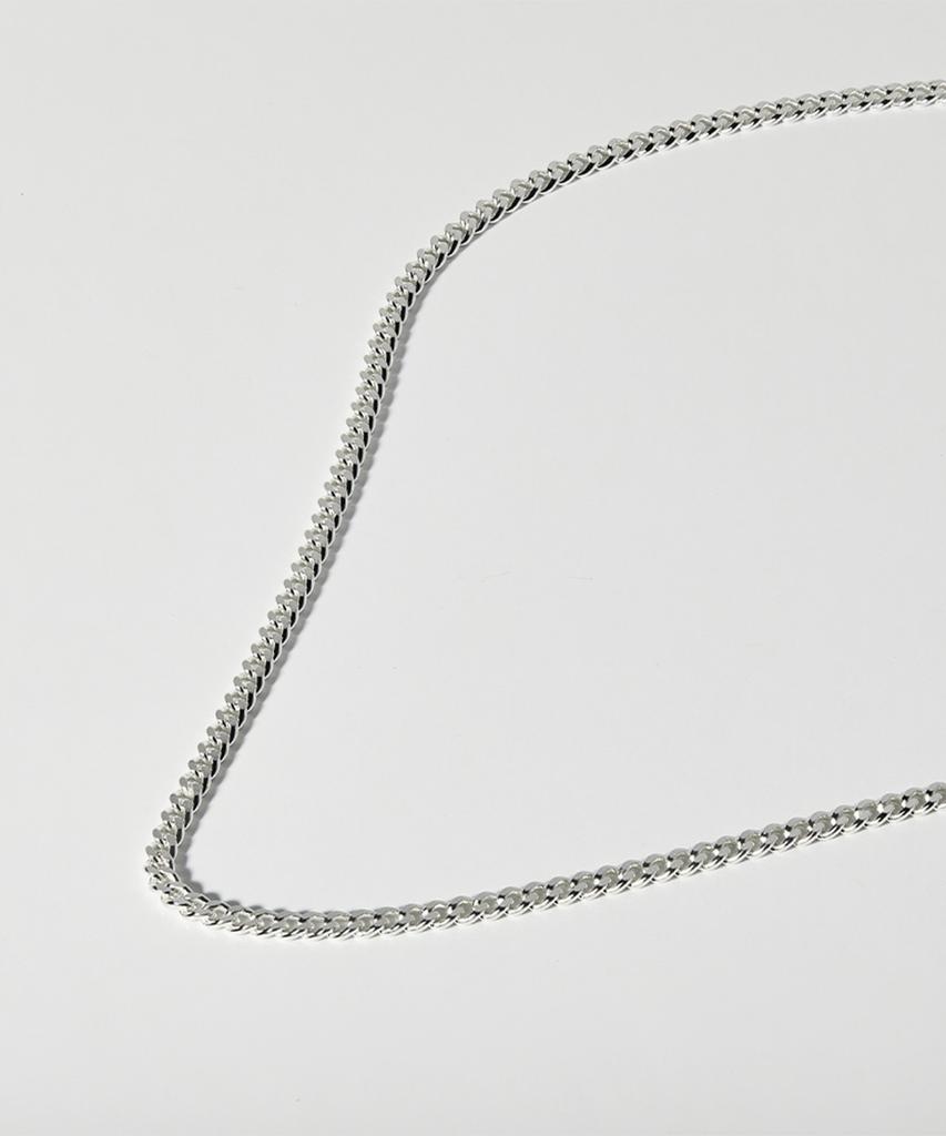 Helene Jewelry Silver 925 Flat Curve Chain Silver Necklace (Type A)