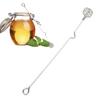 Stainless Steel Honey Dipper Honey Stirrer Multi-Purpose Mixing Spoon for Tea Cocktails Honey Stirring Rod for Syrup Jam Drinks