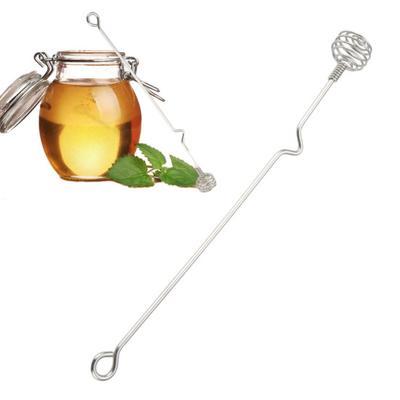 Stainless Steel Honey Dipper Honey Stirrer Multi-Purpose Mixing Spoon for Tea Cocktails Honey Stirring Rod for Syrup Jam Drinks