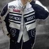 Men's Hong Kong Street Style Embroidered Baseball Jacket - Retro Motorcycle Loose Fit