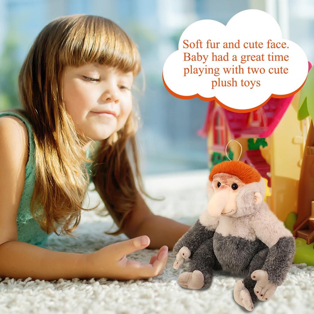 Simulation Monkey Plush Toy Proboscis Monkey Doll Doll Funny Monkey Doll