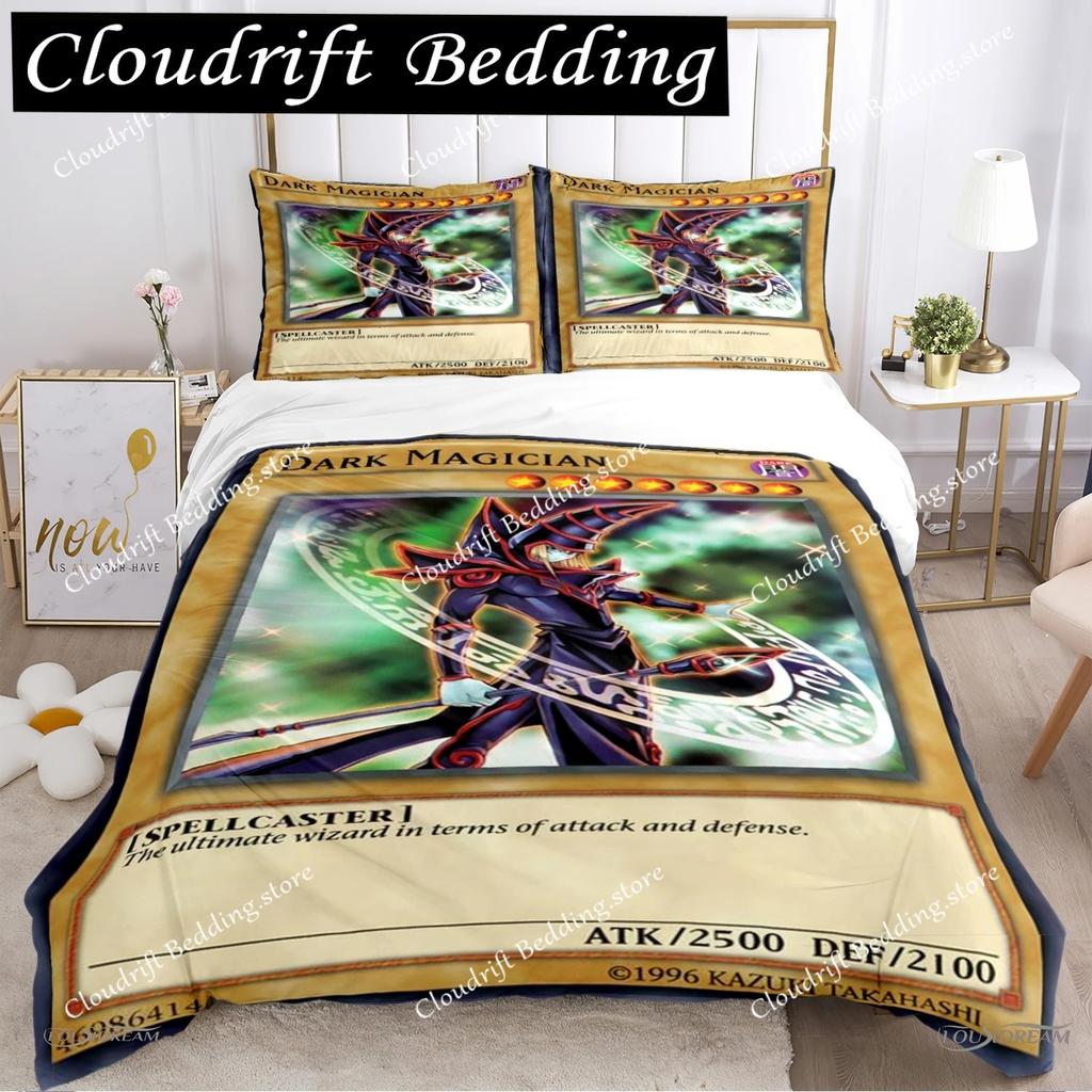 Cartoon Dark Magician Duvet Cover Comforter Fear Bedding set Soft Quilt Cover and Pillowcases for Teens SingleDoubleQueenKing