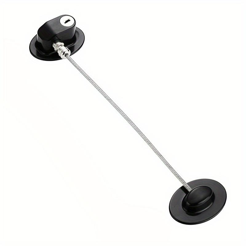 1 Pcs Strong Adhesive Teenager Safety Stainless Steel Refrigerator Lock - 1pc with 2 Keys - Suitable for Cabinet Locks, Freezer Locks and Drawer Locks
