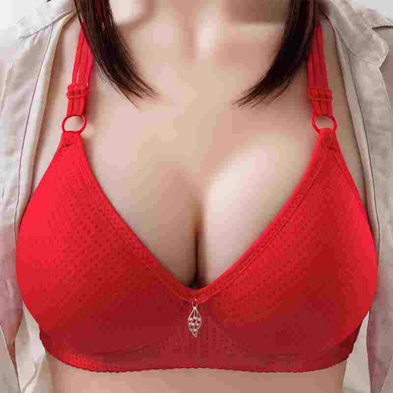 Reggiseno tradizionale per madri di grandi dimensioni in puro cotone, confortevole, traspirante, liscio, a coppa sottile, per persone di mezza età e anziani