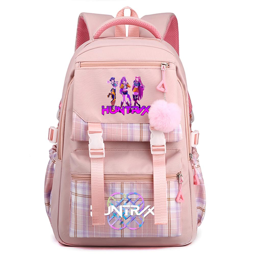 Cartoon Anime K-Pop Demon Hunters Printed Large Capacity Backpack for Teenger Student Bookbag Girl Boy Schoolbag Bookbag Women Waterproof Travel Bag