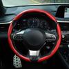 3Pcs Car Carbon Fiber Anti-Skid Steering Wheel Cover Non-Slip Auto Wheel Booster Cover Car Interior Accessories