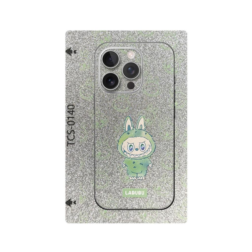 Pellicola Posteriore in PVC Glitterato per Cellulare: Adesivo Cartoon Uomo Stella