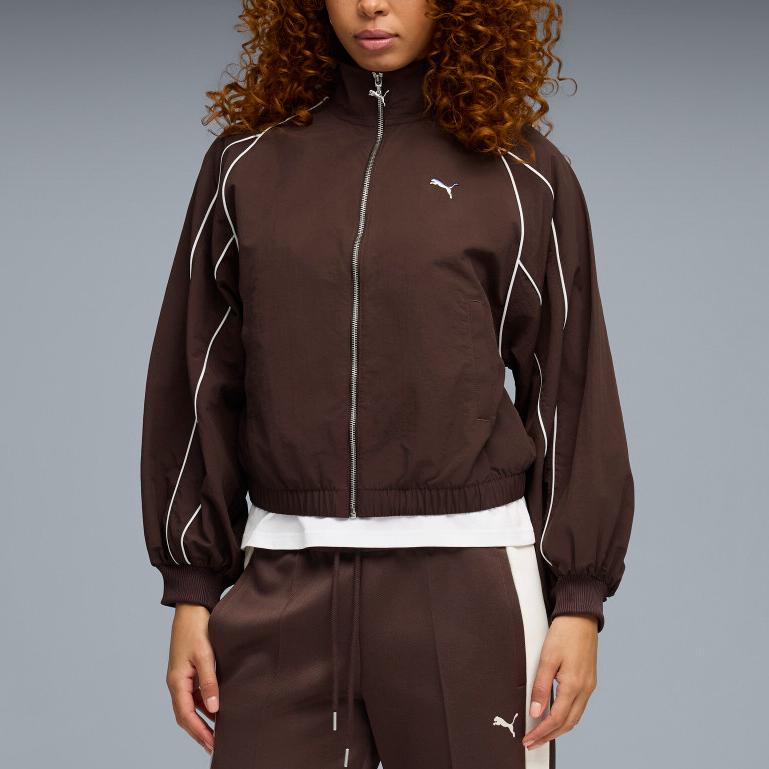Puma Balloon Sleeve Piping Relaxed Woven Track T7 Vintage Sports Jacket Women jackets 636794-13