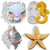 Marine Life Silicone Molds Seashell Seahorse Starfish Fondant Mold Cake Decorating Tools Cupcake Topper Candy Chocolate Gumpaste Mold