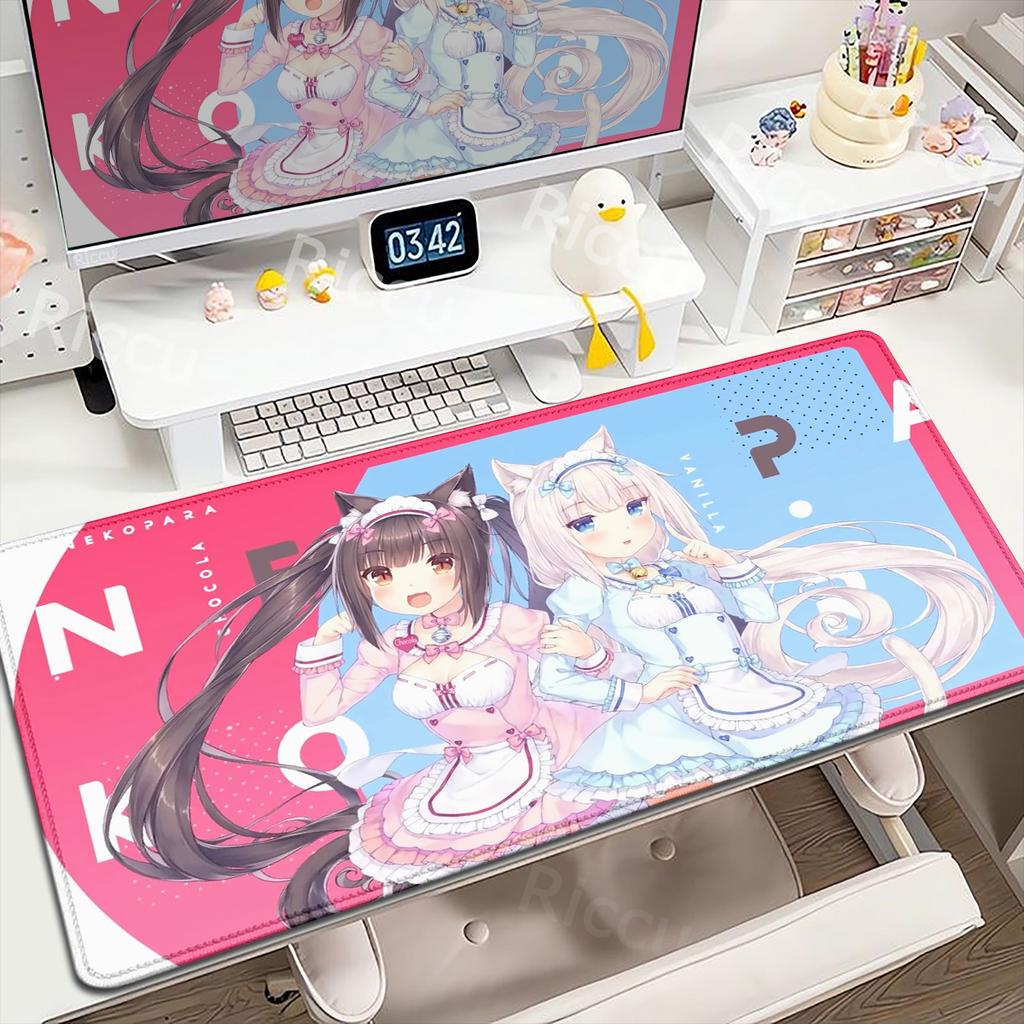 Gaming Office Laptop Soft Mice Mat XL Desktop Carpet Anime Kawaii Girl Chocola Nekopara Natural Rubber Deskmat Antislip MousePad