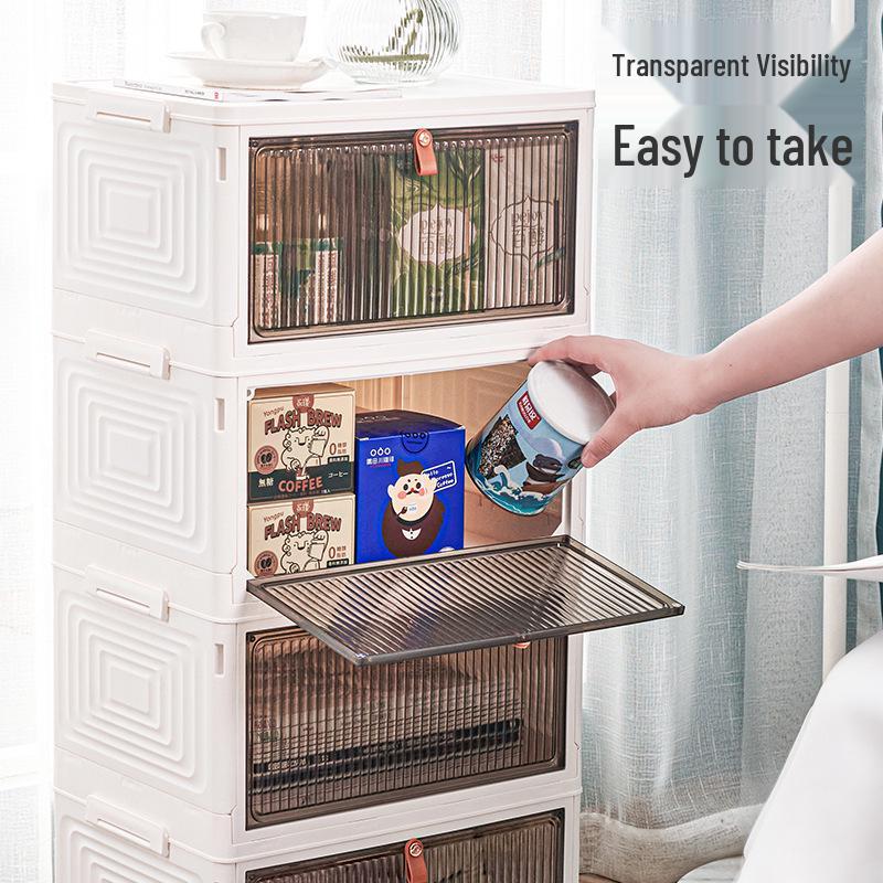 Transparent Pull-out Shoe Rack and Folding Storage Box